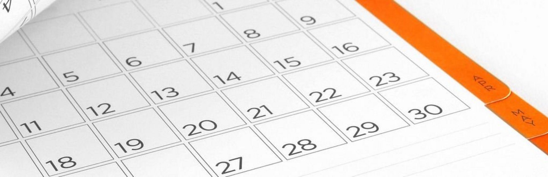 Slider Abfuhrtermine: Eine Kalenderansicht Eine Kalenderansicht