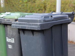 Bio- und Restabfallsortieranalyse Schwarze Restabfalltonnen und grüne Biotonnen in Bonn